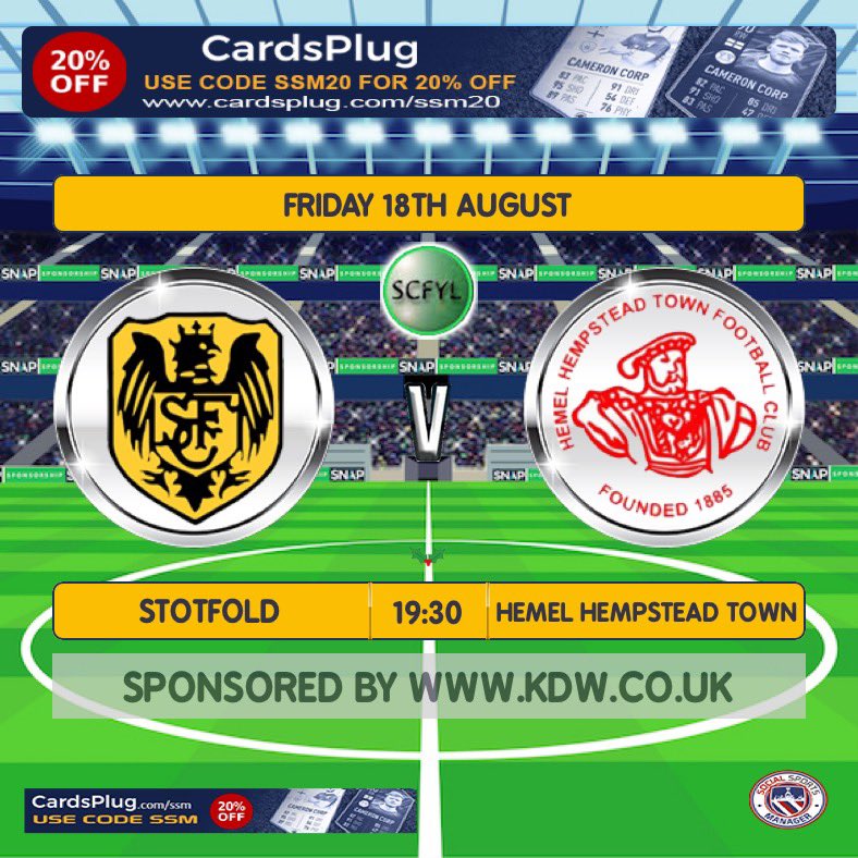 Tonight at the JSJ Stadium we host @HemelEja in a PreSeason Friendly.
If you want to see some fantastic young talented players on show, come down and enjoy the game and support your local team.
⚽️⚽️⚽️⚽️⚽️⚽️⚽️⚽️⚽️⚽️⚽️⚽️⚽️