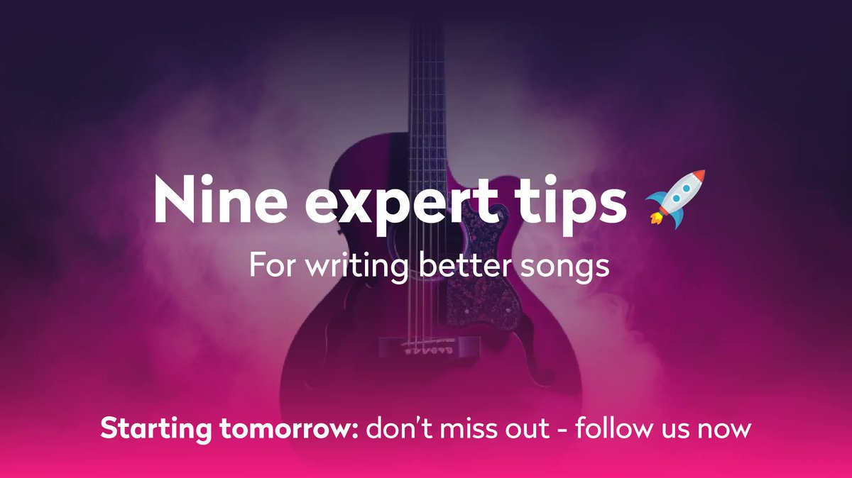 We all know songwriting isn't easy and there are no fixed rules but over the next 14 days we'll be sharing 9 top tips to help you write your next hit song! #Songwriting #LyricWriting #SongwritingTools #SongPad  #songwritingtips