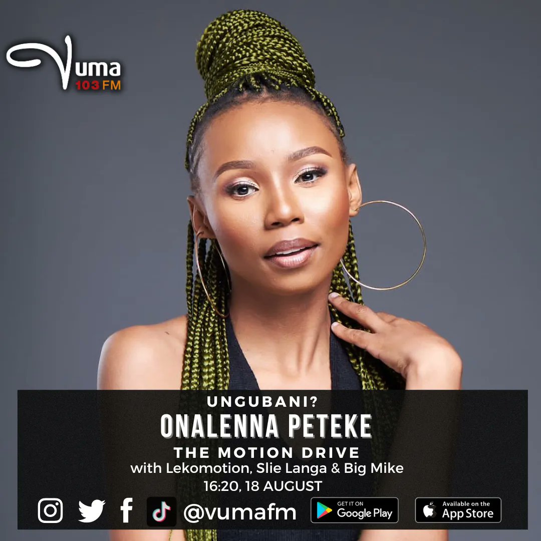 VumaFM's tweet photo. Coming up on #Ungubani, we are in conversation with Oskido and Onalenna Peteke.

#TheMotionDrive #VumaFM https://t.co/5i9mEdQ9AC