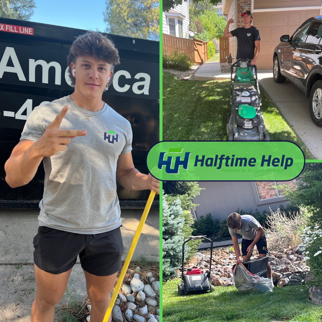 halftime_help's tweet photo. Everybody is working for the weekend! Except our guys will work weekends for you, too. #studentathletes #locallyowned #halftimehelp #lawncare #movinglabor #snowremoval https://t.co/R1YW46TbXJ