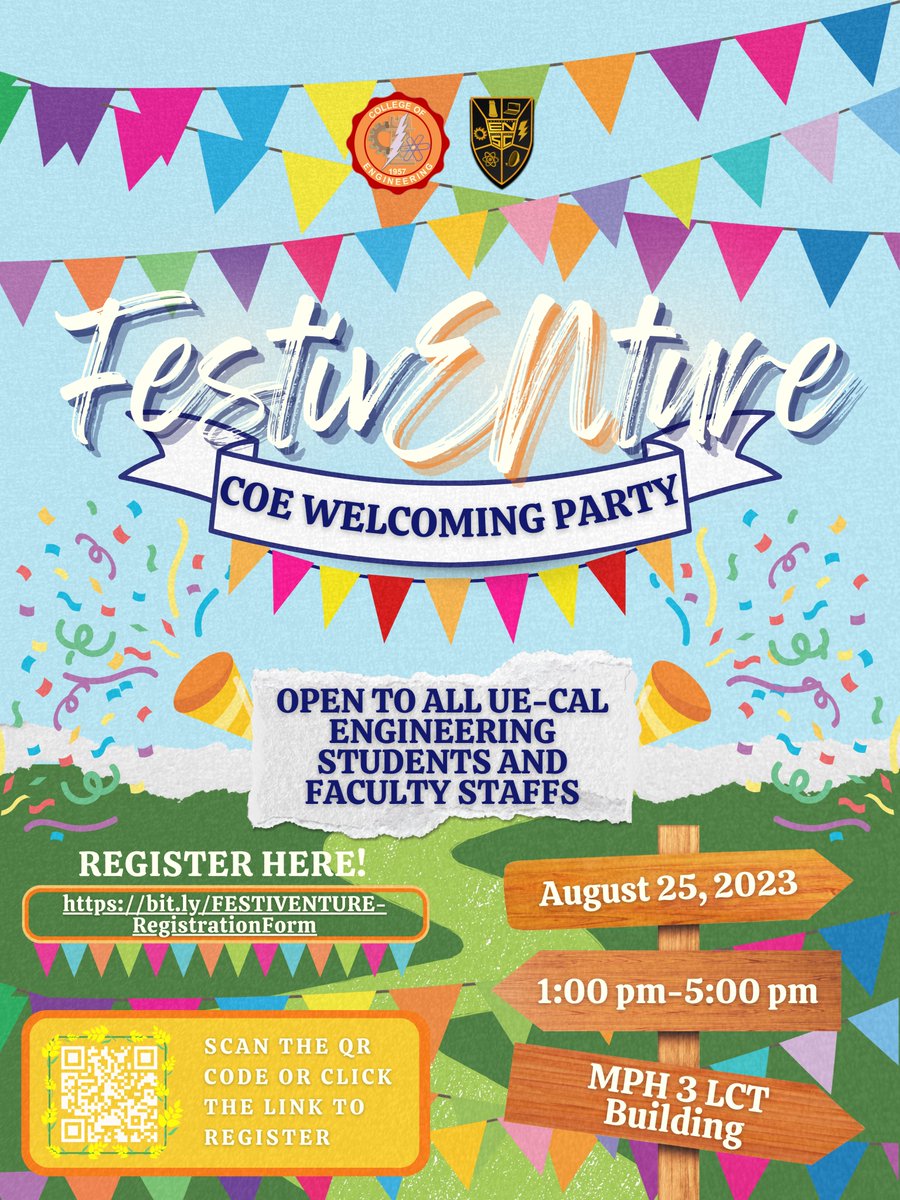 UECENSC's tweet photo. FestivENture: COE WELCOMING PARTY 🧡🥳

REGISTER HERE:
https://t.co/MKhXaBaW0Z
https://t.co/MKhXaBaW0Z
https://t.co/MKhXaBaW0Z

#FESTIVENTURE
#COEWelcomingParty2023
#ENSC2324
#SulongEngineering https://t.co/MHwBqTM9uN