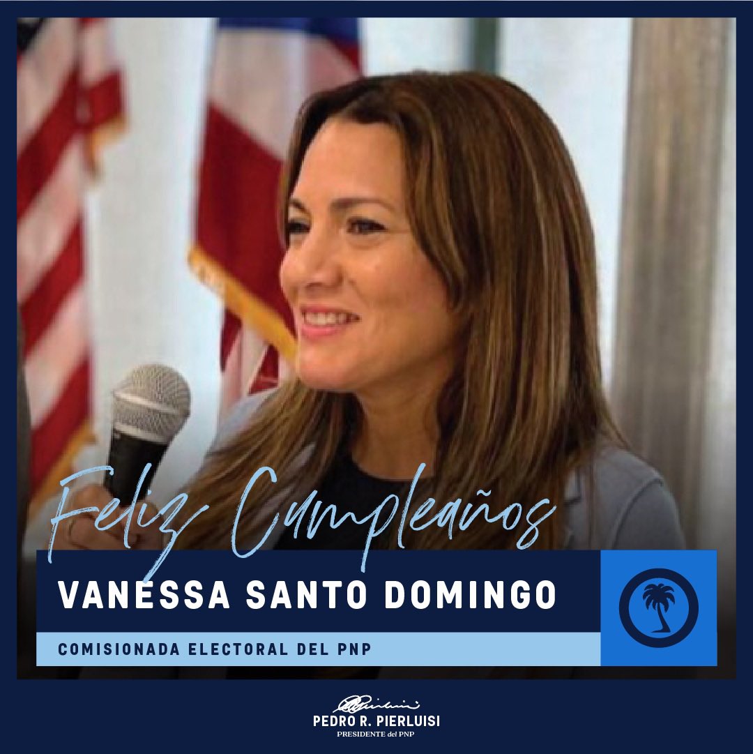 Muchas felicidades a nuestra Comisionada Electoral, <a href="/vanessasdomingo/">Vanessa Santo Domingo</a> . Gracias por siempre decirle presente a la palma 🌴 Sigamos haciendo valer la democracia junto al mejor equipo electoral de Puerto Rico. ¡Felicidades! #PNP2024