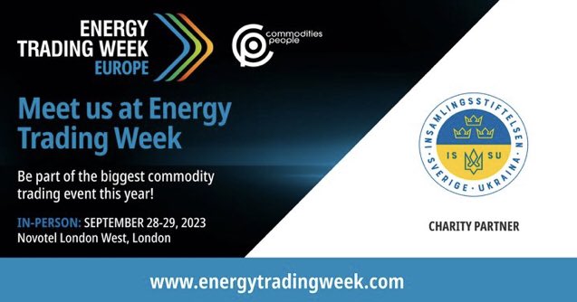 sveukr's tweet photo. Vi har blivit utsedda att vara officiell charity partner till den årliga konferensen Energy Trading Week i London 28-29 sept!
https://t.co/oAfK9u6Jjr
#StandWithUkraine #Commoditiespeople #energy https://t.co/VOK94vcUUG