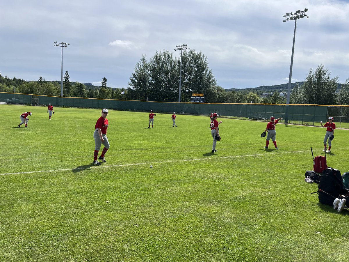 The 14U A girls are ready to go here at the Provincials here in Corner Brook. First game is against the home team. <a href="/BaseballNL/">Baseball NL</a> <a href="/baseballstjohns/">Baseball St. John's</a>