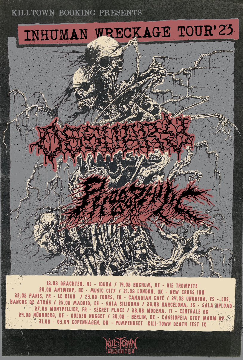 ProstheticRcds's tweet photo. .@phobophilic_'s Inhuman Wreckage Europe / UK tour starts today!

https://t.co/viuqz6zVhV https://t.co/ybNzefmc6O