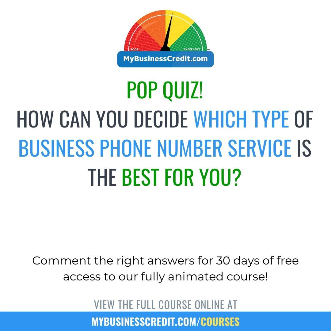 🧐 POP QUIZ! Comment with the right answers to unlock a whopping 30 days of free access to our immersive animated course at MyBusinessCredit.com/courses! #BusinessPhoneMastery #CommunicationSuccess #MyBusinessCredit #EntrepreneurJourney #LearnAndGrow #TransformYourBusiness