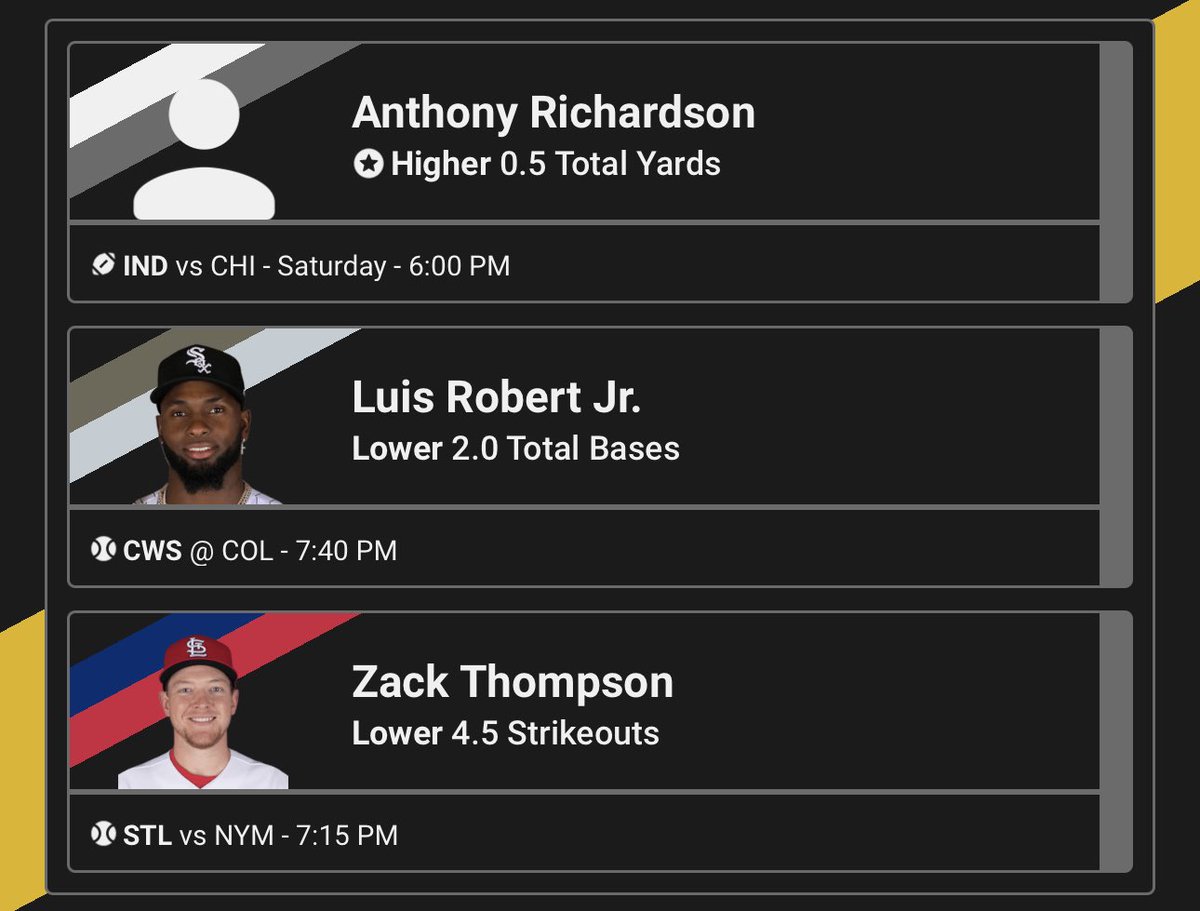 PropsByDom's tweet photo. I am rocking THIS for the @UnderdogFantasy promo! This ticket SCREAMS value lock this +EV play in NOW.
SAVE on a membership: https://t.co/cKRnqTBGqz
SAVE on a membership: https://t.co/dYi19IFUSg
#OddsJam #DGFantasy #Bets #PlayerProps #MLB #NFL #BetTheRightWay #PositiveValue https://t.co/xrrJfzHSCx