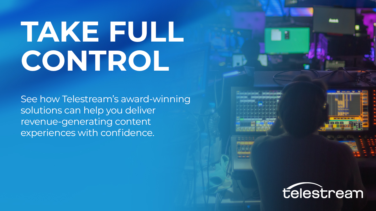 Telestream's tweet photo. #Telestream’s award-winning solutions provide end-to-end visibility and control over media processing, video quality monitoring, content distribution, and monetization workflows. https://t.co/yHsn3rLxuA
#media #videoqualitymonitoring #content #monetization #workflows https://t.co/mK5Di09WVh