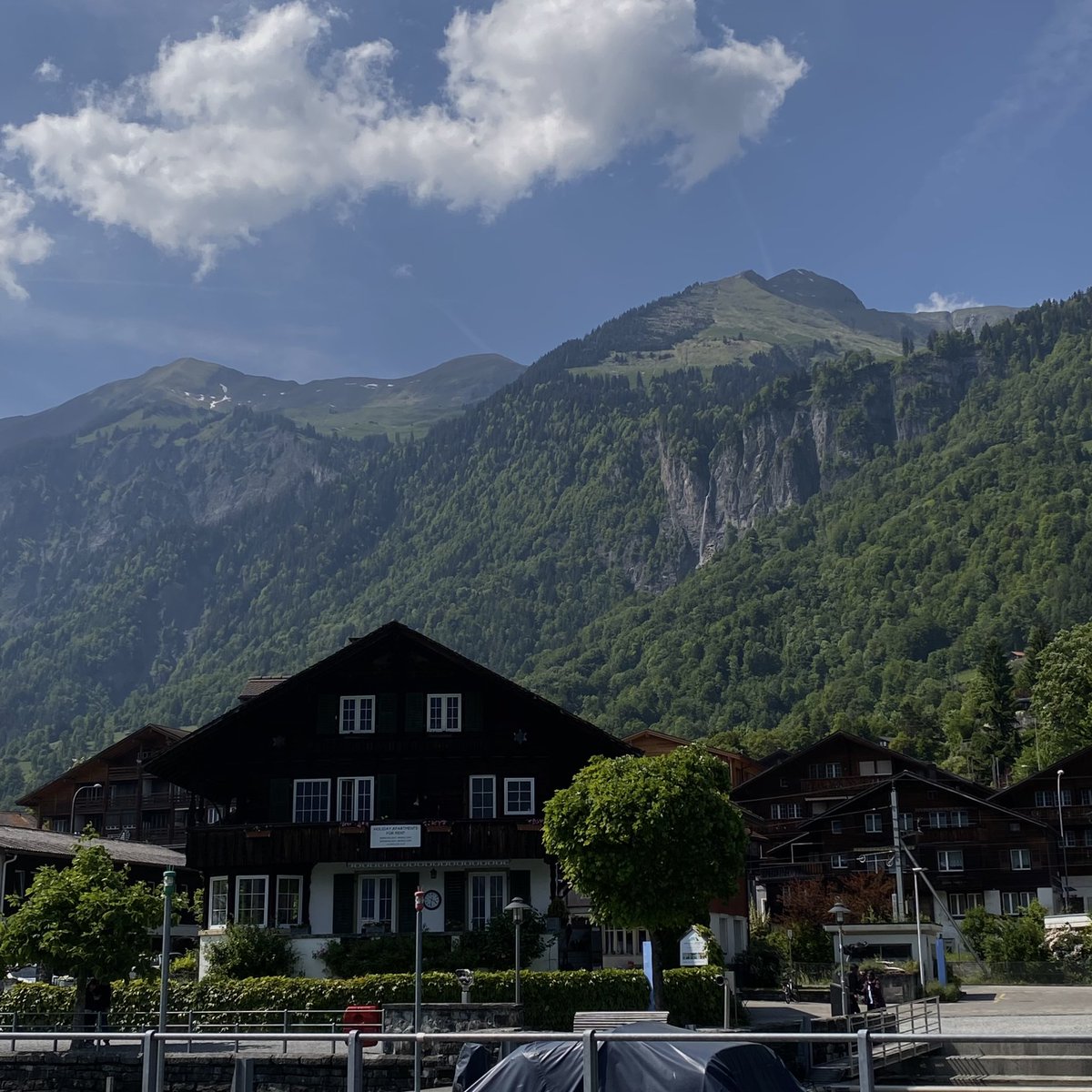 noonnarinthip's tweet photo. lake brienz ที่ไม่มีนักท่องเที่ยวคือสวยมาก ชอบบรรยากาศที่คนไม่เยอะ เดินเล่น นั่งเล่นริมเลคคือสบายใจมาก วิวฮีลใจ อากาศดี ถ่ายรูปมุมไหนไม่ติดคนคือคอมพลีทแล้ว https://t.co/EPtSan9401