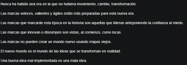 Mariajbec's tweet image. "Las #marcas líderes cuestionan todas las teorías preexistentes. Saben que pueden, y deben ser cuestionadas".
@AndyStalman

lnkd.in/e3ejgB-B

#Digital #Sociedad #digitalcommunication #digitaltransformation #digitalbranding #branding #brands #BrandOffOn #HumanOffOn