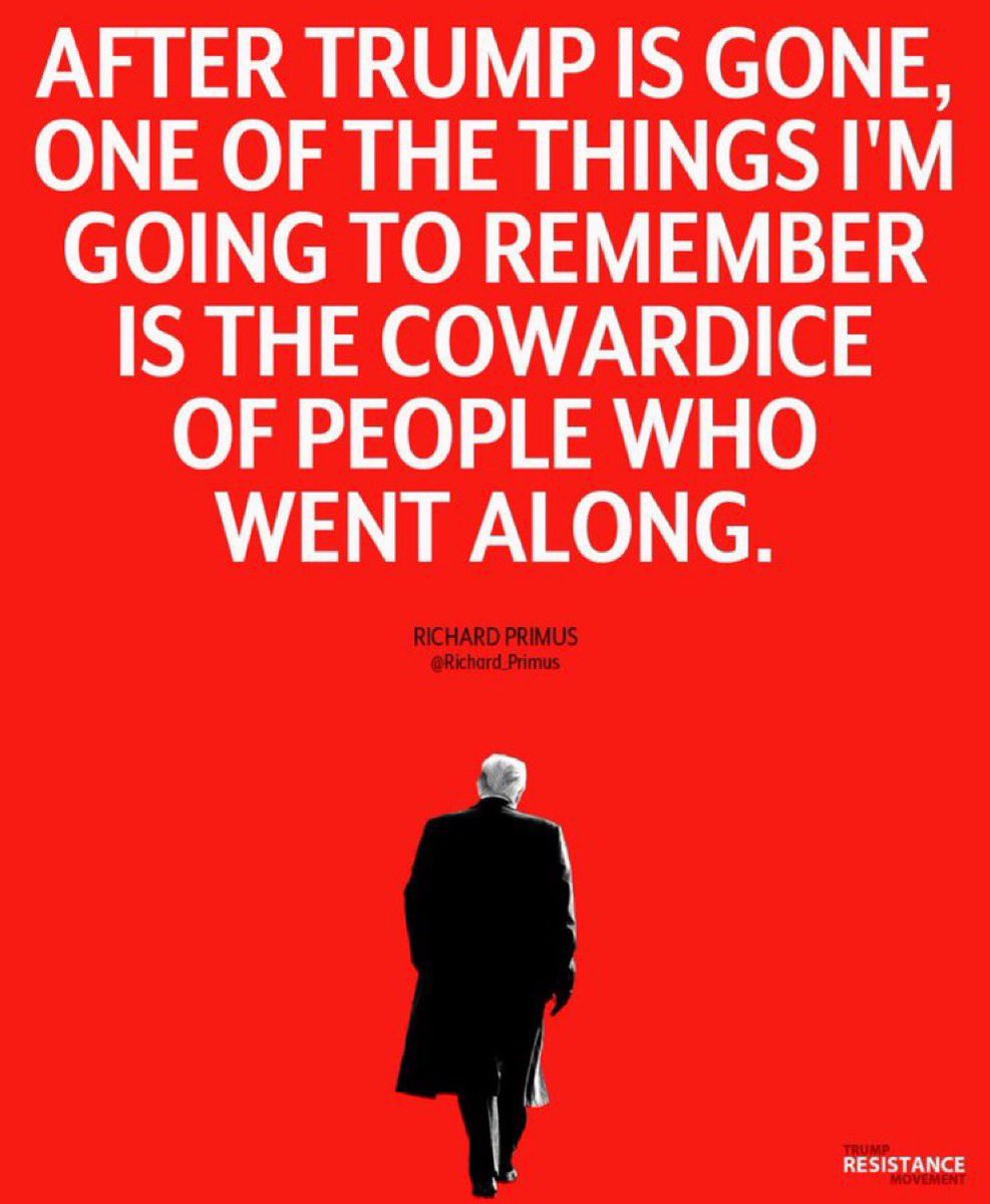 I shall always remember how congressional Republicans enabled him. And conspired with him. And did absolutely nothing to stop him. 

Cowards till’ the end.