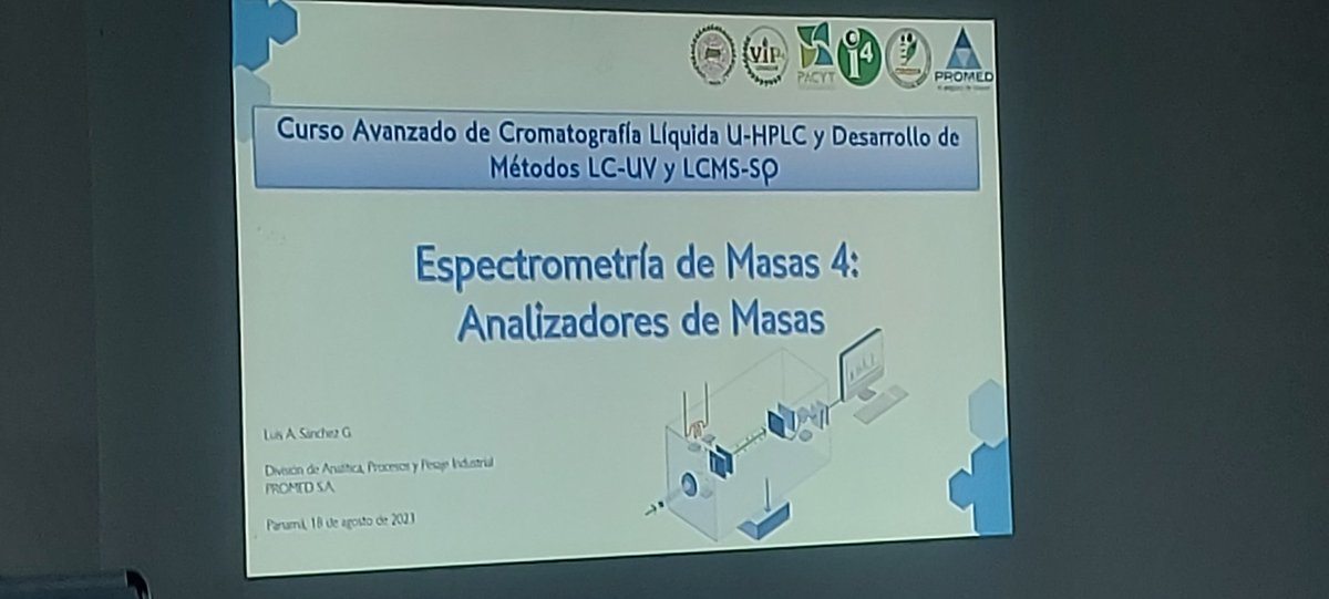 heribertofranco's tweet image. Jornada final del curso avanzado sobre cromatografía líquida y espectrometría de masas @pacyt_unachi @i4UNACHI @UNACHIpanama @jorgelpino @cibquia @NCCIberoamerica #PROMED @TvUnachi