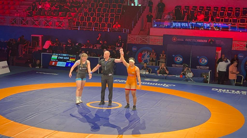 Congratulations to our Sports scholarship player, Priya, for clinching gold at the U20 World #Wrestling Championships 2023 in Jordan! 🥇🤼‍♀️ Your stunning 5-0 victory against Laura Celine Kuehn from Germany and the remarkable feat of not giving away a single point throughout the…