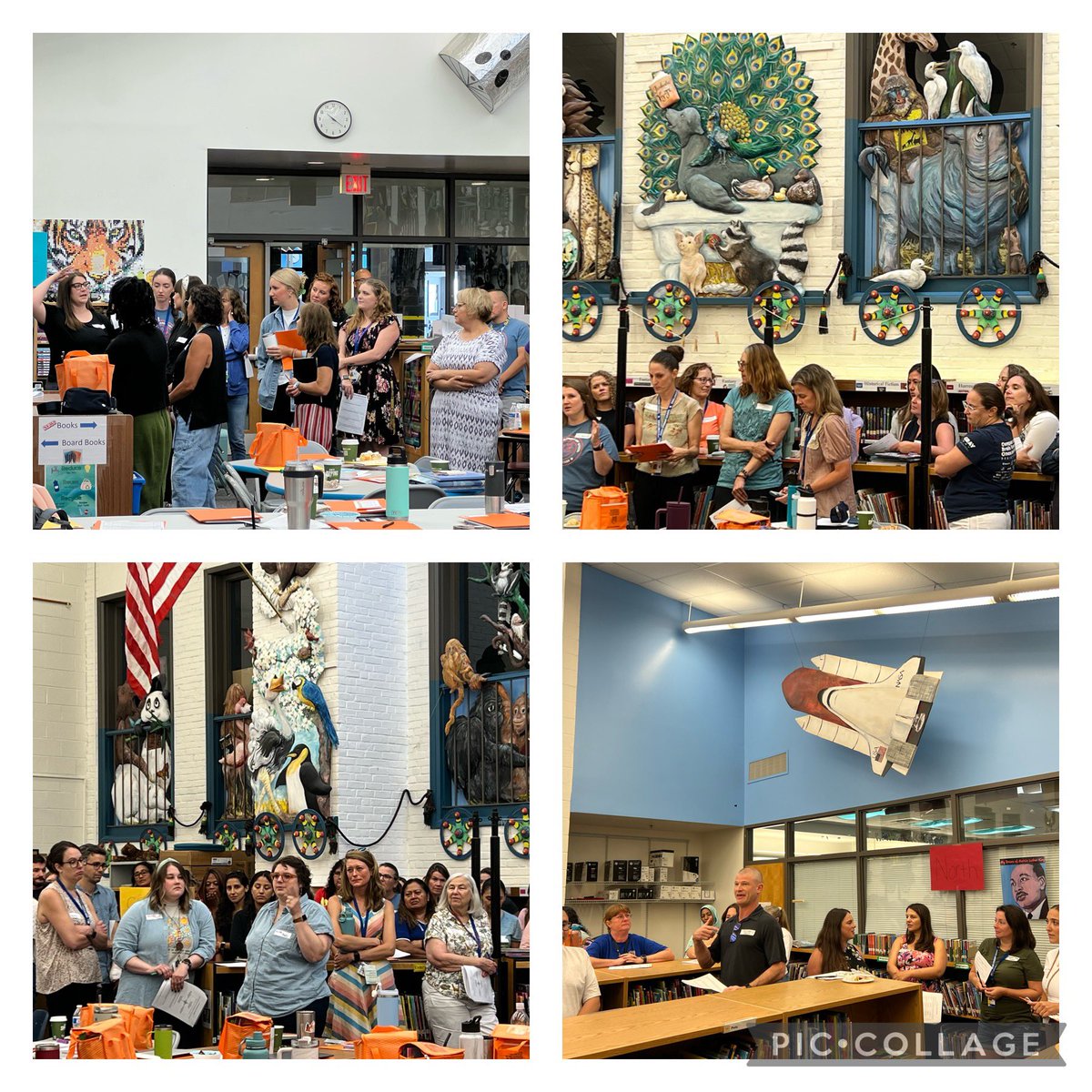 lsullivan's tweet photo. Barrett teachers staff reflect and learn about their colleague teams, discuss Personality Directions North East West South Compass Points #KWBPride #PD @APSlearns @CatherineHanAPS @KWBLittman #APSLearns #APSBack2School https://t.co/Dx8irbAmla