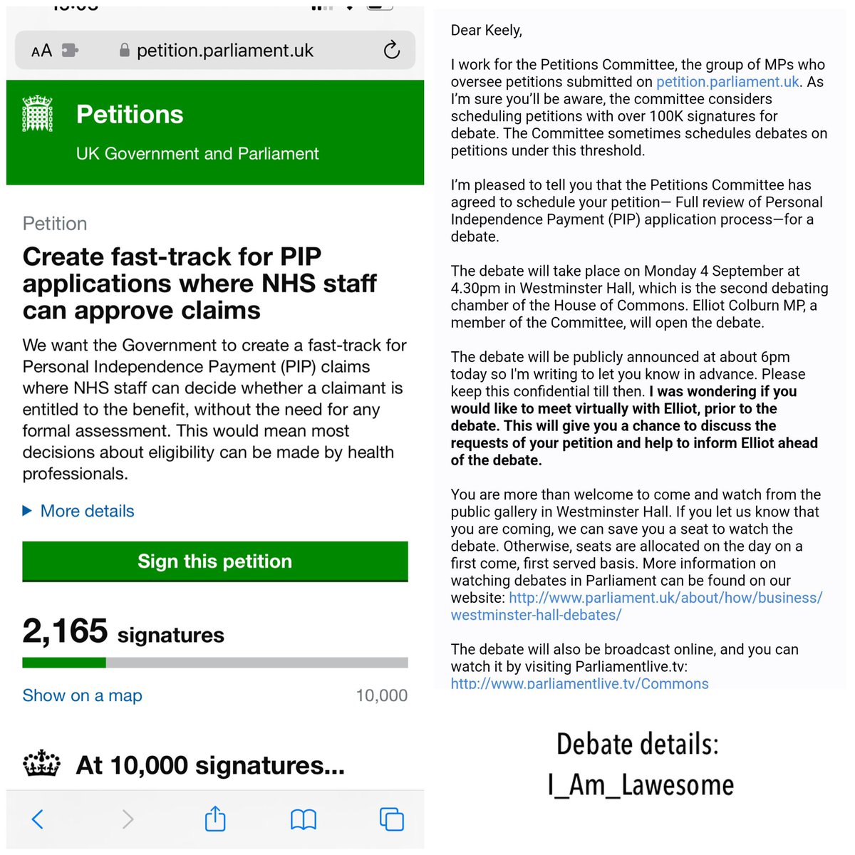 Fellow disabled creators! Can you help me land some signatures on this petition before the PIP debate on 4 September 2023?

I’m worried debaters could use this petition to show a loss of interest or passion from the public.

petition.parliament.uk/petitions/6394…

#dwp #pip @i_am_Lawesome