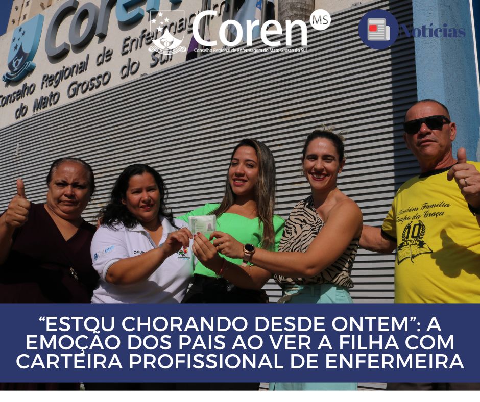 CorenMS's tweet image. Vitoria Cuevas da Silva veio de Anastácio-MS a Campo Grande-MS para retirar a sua carteira profissional na sede do Coren-MS. Uma realização imensa não só para ela, mas principalmente aos pais. 

corenms.gov.br/estou-chorando…