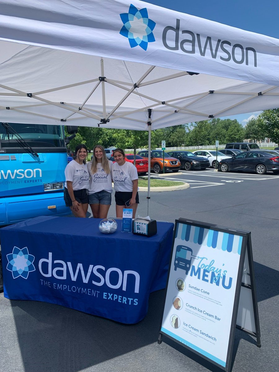 DawsonColumbus's tweet photo. Our Ice Cream Social Series was another sweet success! 🚌🍦❄️

What's a Dawson Ice Cream Social, you ask? We roll up to our Clients' locations with our iconic Dawson bus, treating all associates to delicious ice cream.

#clientappreciation #dawsondifference #dawsome https://t.co/u13yeY19lD