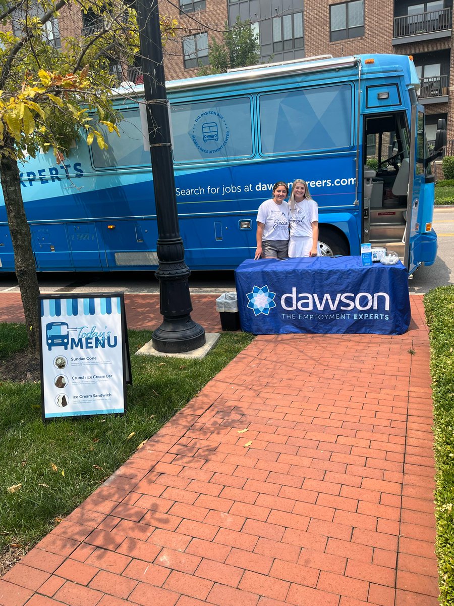 DawsonColumbus's tweet photo. Our Ice Cream Social Series was another sweet success! 🚌🍦❄️

What's a Dawson Ice Cream Social, you ask? We roll up to our Clients' locations with our iconic Dawson bus, treating all associates to delicious ice cream.

#clientappreciation #dawsondifference #dawsome https://t.co/u13yeY19lD