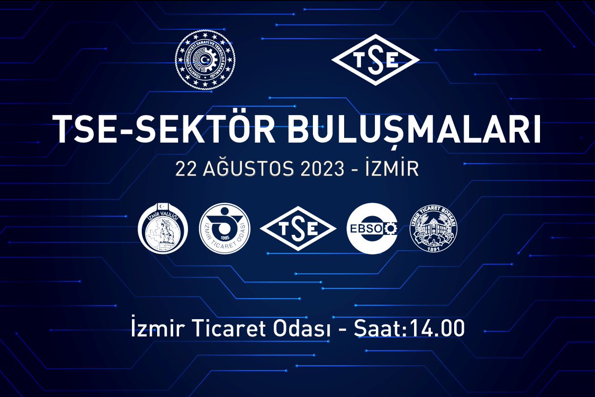 TSE SEKTÖR BULUŞMALARI

İş dünyasının her bir bileşeniyle çözüm odaklı çalışıyor, paydaşlarımıza rehberlik etmeye devam ediyoruz. İzmir’de sektör temsilcileri ile bir araya geliyoruz.

🗓️ 22 Ağustos 2023
🕣 14.00
📍 İzmir Ticaret Odası