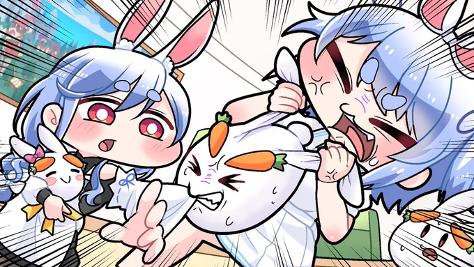 ぺこママと離れたくない野うさぎに嫉妬する兎田ぺこら#ぺこらーと 