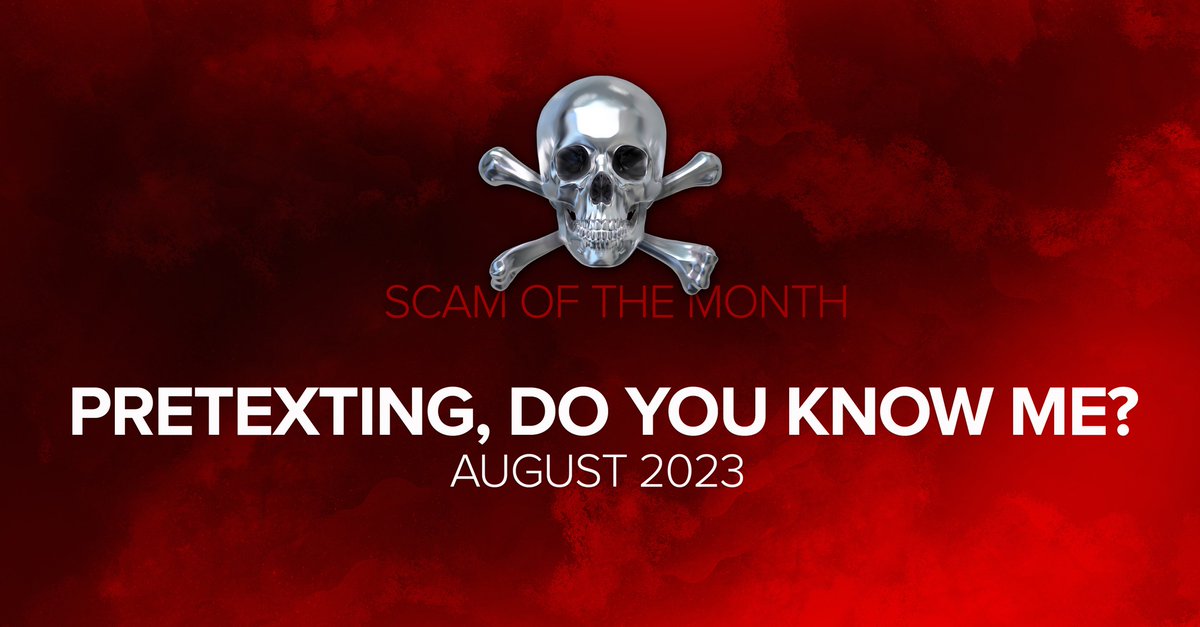 TSI_FOCUS's tweet photo. Criminals are becoming sophisticated in their approach to deceiving us. One of the most devious, and successful, forms of deception is PRETEXTING.
For a full outline of PRETEXTING and IBMs suggestions on how to prevent it click on the link below.
https://t.co/RwXHum5AEf https://t.co/7XD6GWVxnZ