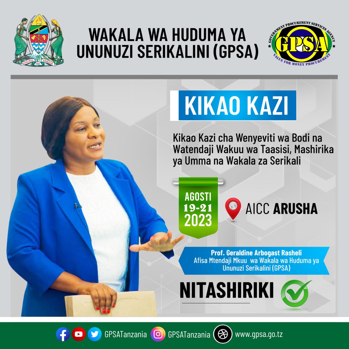 GpsaTanzania's tweet photo. #GPSATanzania #BohariKuuYaSerikali #GIMIS #Kaziiendelee #GPSAMshindi3NBAA2021 https://t.co/EU5hltRQ0H