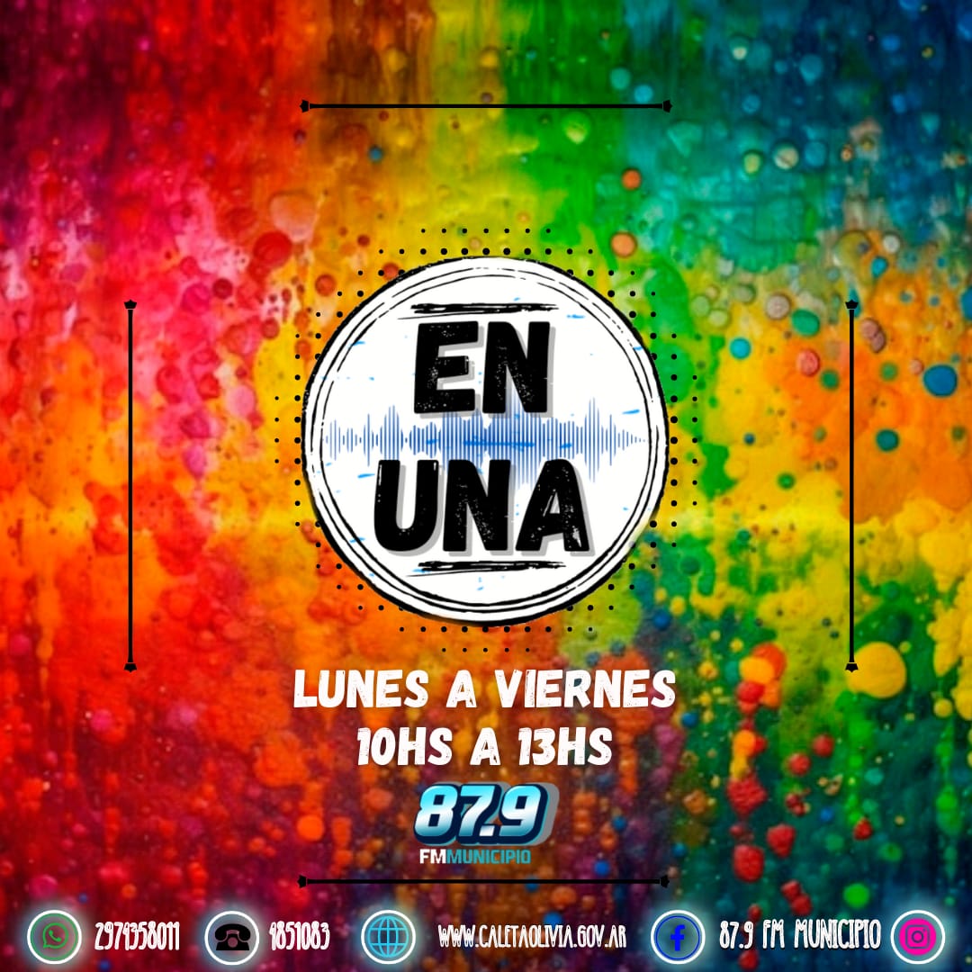 FmMunicipio's tweet photo. Al aire #EnUna  
De 10 a 13 Hs  
Por FM Municipio 87.9 📻 
Web:https://t.co/umY9dSCv2j 
Tel:4851083  
Wpp:2974358011 https://t.co/D1d0Pwr3od