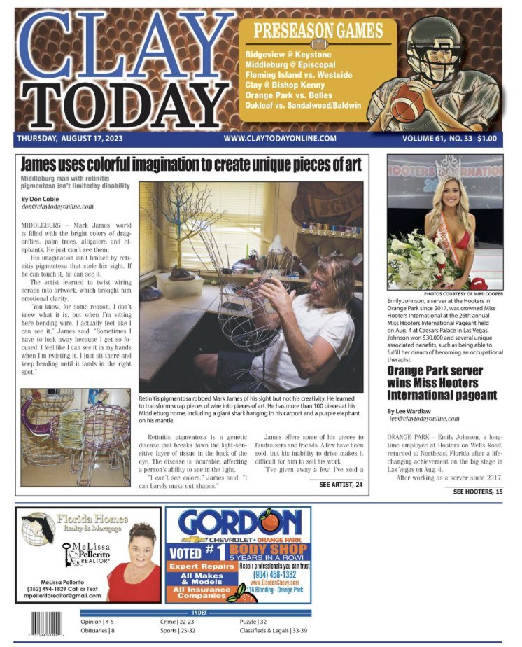 ClayTodayOMG's tweet photo. 📰📰 The Fri, Aug. 18 edition of the Clay Today is 🔥🔥off the press. Read the link to our E-Edition below for more: 📰📰

https://t.co/MVrwdB5sIS

#ClayToday
#OsteenMediaGroup
#LocalSource https://t.co/7oM9eLEagM