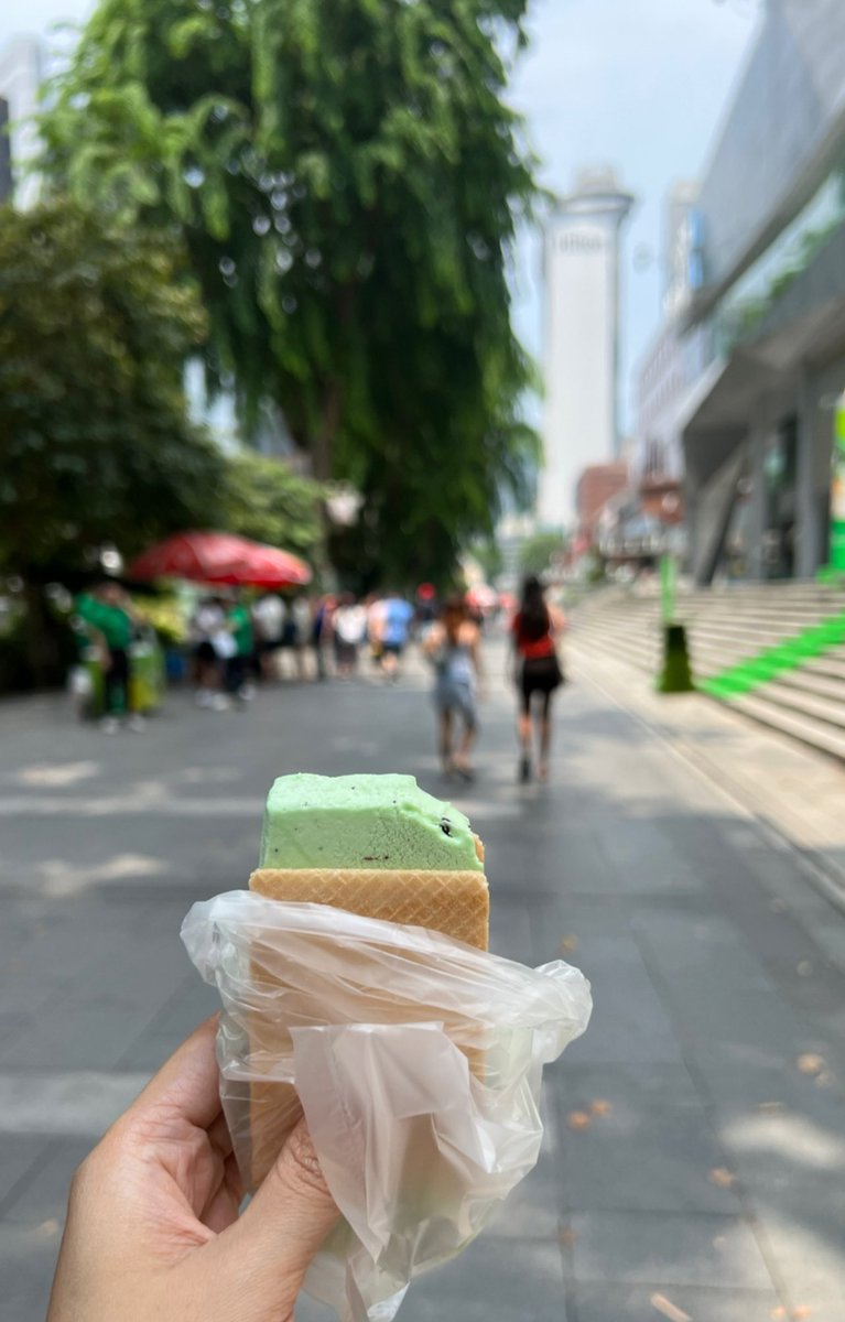 Throwback to my childhood. $1 chocolate mint ice cream