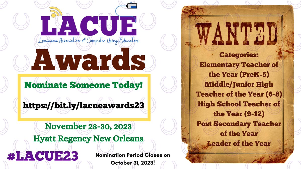 lacueorg's tweet photo. Nominate someone for a #LACUE23 Award today! 
https://t.co/bM5xtMtpk4 https://t.co/iGkFrkQe7a