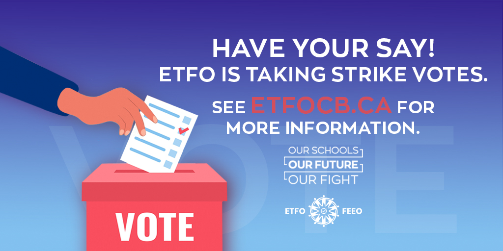 ETFO members, if you have questions about the strike vote process and when or how voting will happen, check out the new FAQ on the @ETFOcb site at etfocb.ca/central-stike-…