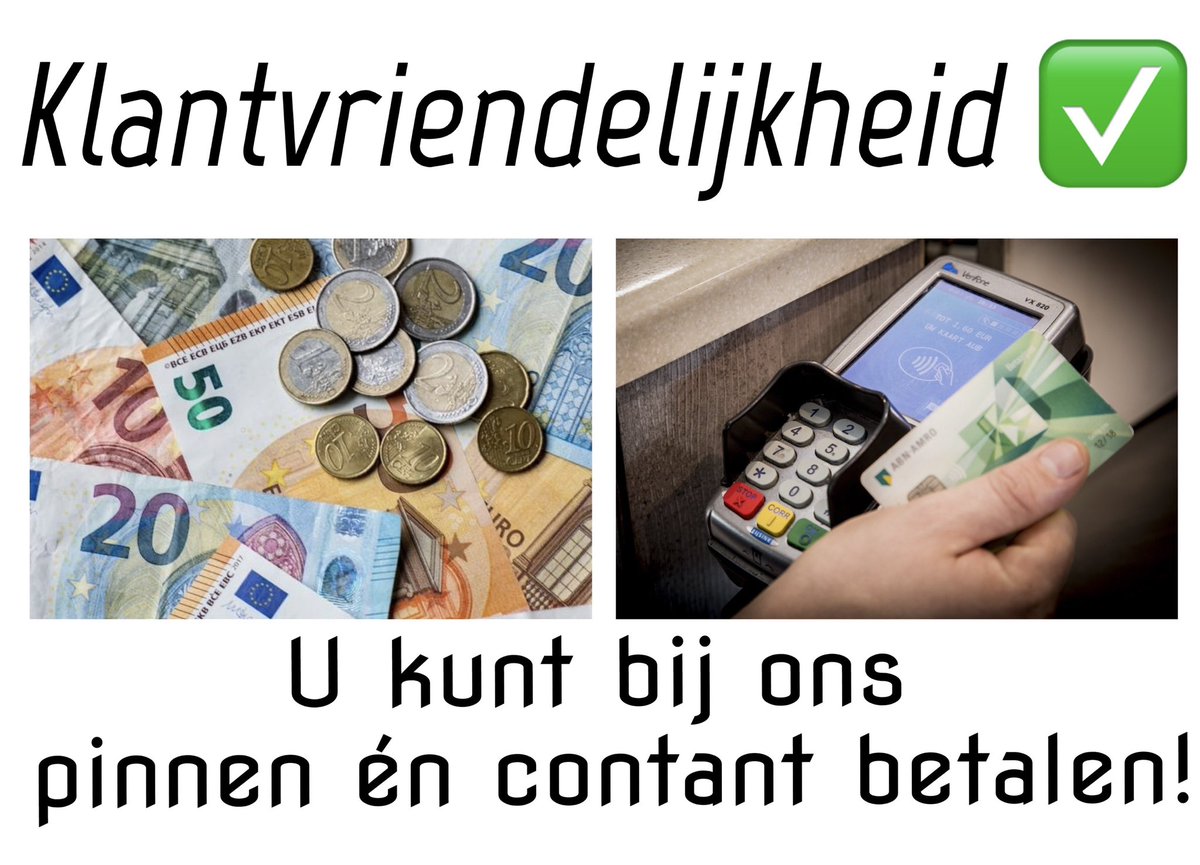 Bij ons in de winkel kun je natuurlijk betalen met pin én contant! #service #sportwinkel #zwolle #cash #contant