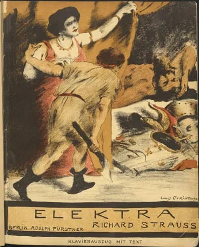 A nossa ópera da semana é "Elektra", de Richard Strauss, baseada na mitologia grega e na tragédia homônima de Sófocles
📷 O programa "Uma ópera por semana" vai ao ar domingo, dia 13, às 15h. 

📷 Capa do libreto, Lovis Corinth (1909).