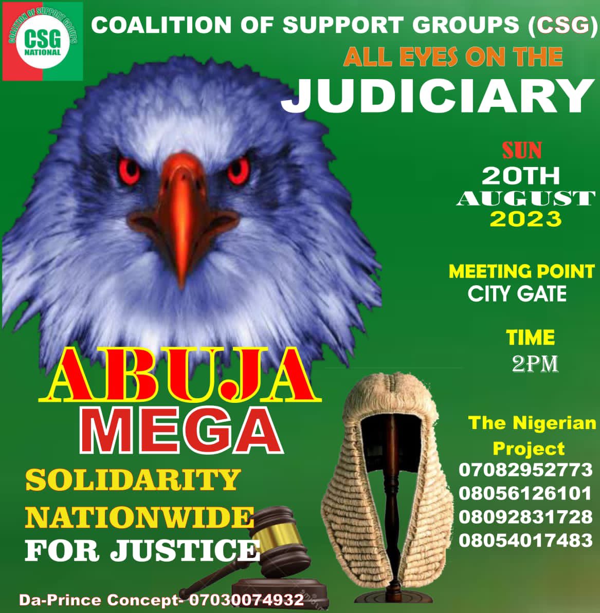Where ma "AND FCT" people at????

It's happening live on Sunday 
#AllEyesOnTheJudiciary 
#AllEyesOnJudiciary 
#GiveUsADatePEPC