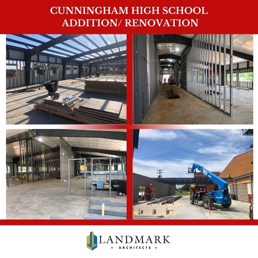 #CapturingCunninghamHighSchoolRenovation&amp;Addition

Finishing this week up by taking a peek at the inside bones of the new addition at Cunningham! Things are moving along great!