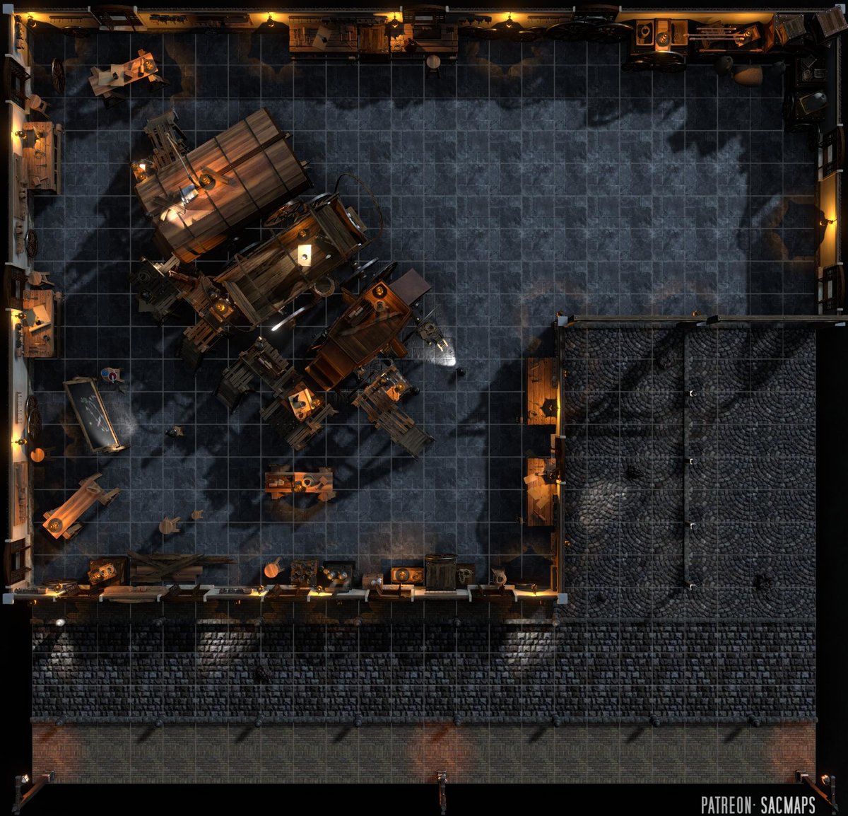 sjbate06's tweet photo. Repair Shop, 26x25 

Caravan out of action? Need a go-faster stripe?
 
If you can afford it, head on down. If you can’t…well, auction off your Granny. She won’t mind. 

https://t.co/MRahSPZLlU 

#dnd #dndmaps #maps #ttrpg #FREE #dnd5e #dungeonalchemist #shop #dungeonsanddragons https://t.co/ineFJz9Ixu