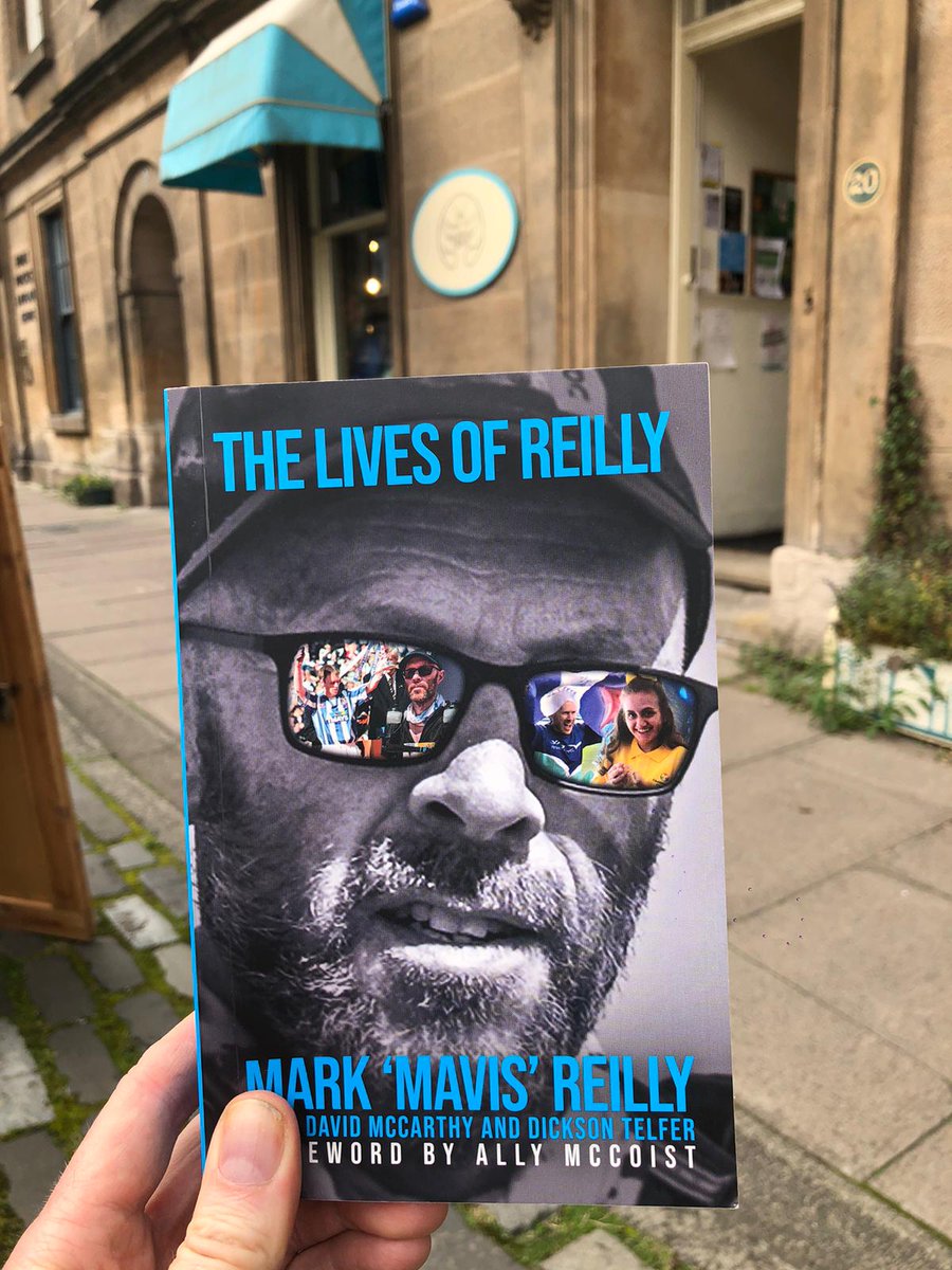Delighted to say that Mark 'Mavis' Reilly's inspiring memoir, 'The Lives of Reilly' is now available at Far From the Madding Crowd (<a href="/Furtherfrom/">Far From The Madding Crowd Bookshop</a>) independent bookshop in Linlithgow (20 High Street). <a href="/ReillyMavis1/">Mark Reilly</a> <a href="/dmccarthyDR/">David McCarthy</a> <a href="/DicksonTelfer/">Dickson Telfer</a> #supportindie #shoplocal