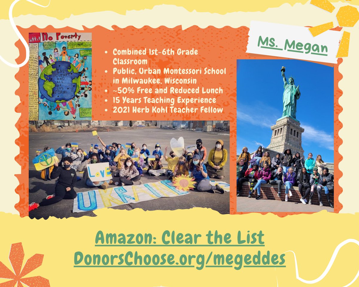 geddesmeg's tweet photo. Any #Milwaukee legends helping #ClearTheList? @GruberLaw @GrMKEFdn @ChrisAbeleMKE @UrbanMilwaukee @MilwDowntown @milwaukeemag Our public #Montessori has #history books, #literacy materials, and #art supplies we need. RTs help! 

https://t.co/TOpNSBOuuj…

https://t.co/H5OVYV8kzi https://t.co/UlvxlObmzr