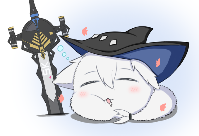 すやすや寝てる毛玉スカジ

#アークナイツ 