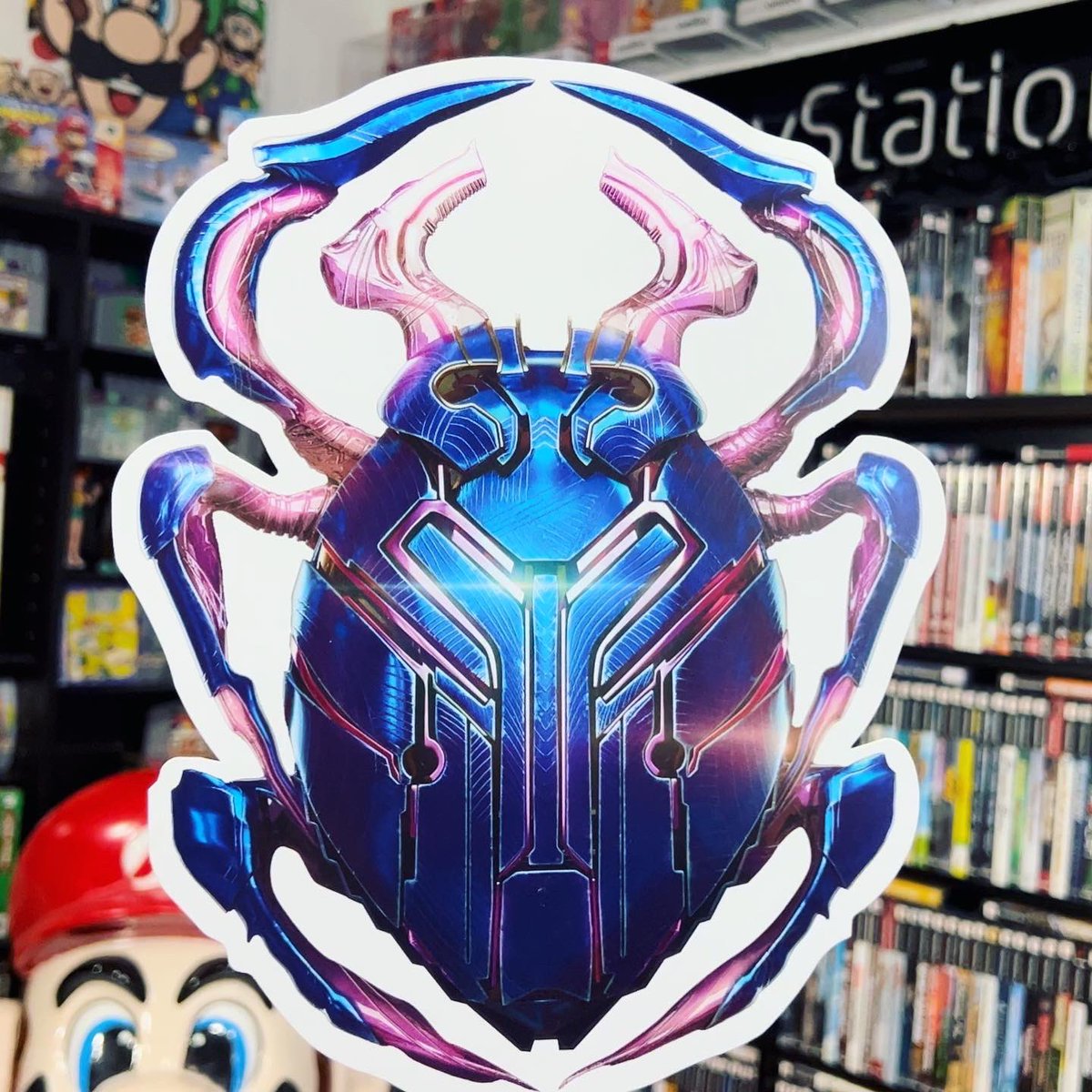 GamerAhmer's tweet photo. In theaters today! Who else is gonna see this movie? We (@GameJunction1 ) had the opportunity to get some cool swag at @GameOnExpo for the @bluebeetle movie! #bluebeetle #bluebeetlemovie #dc #dccomics #comicbooks #videogames #movies #gameroom #gamerahmer #pinset #superhero https://t.co/n8s6ZVJh85