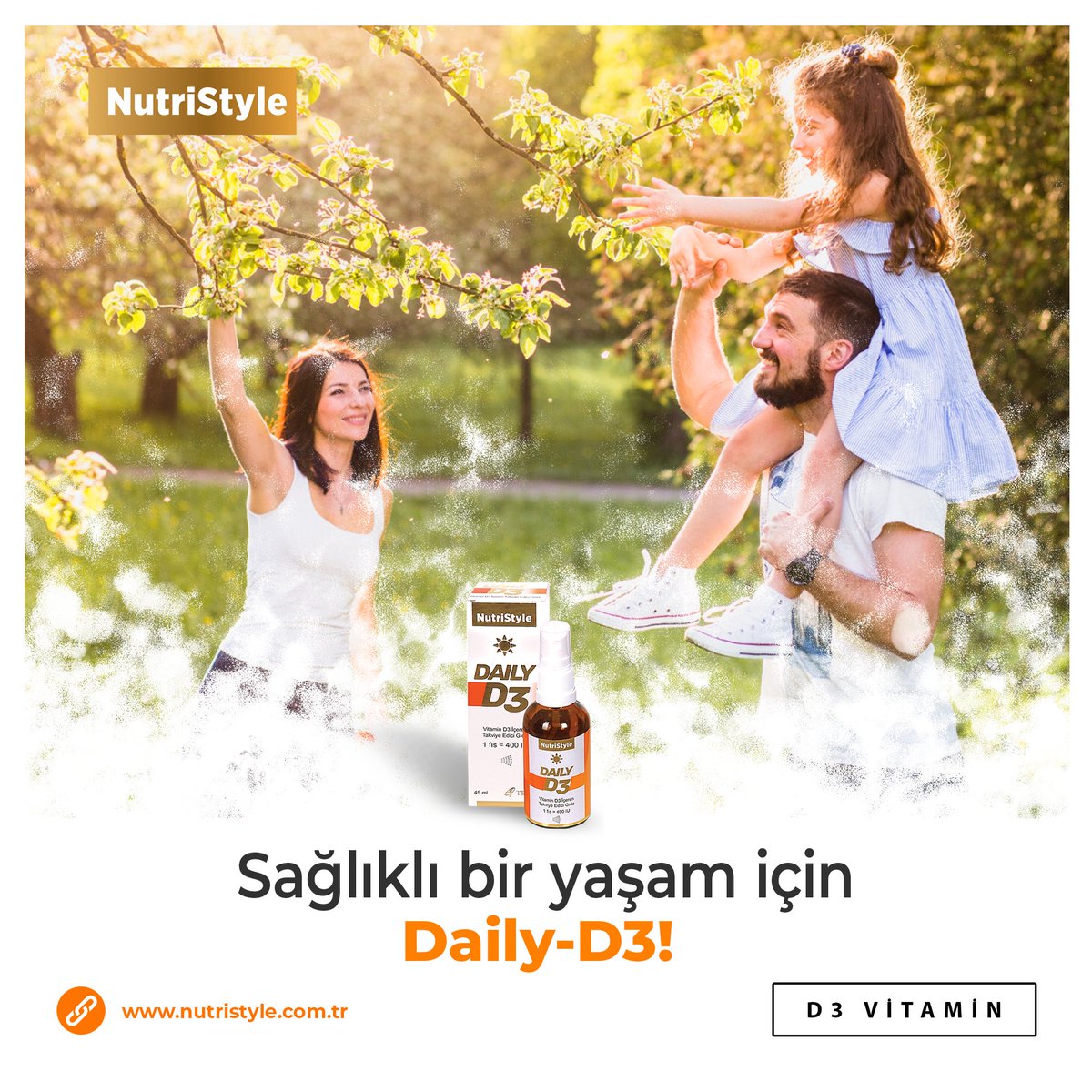 Sağlığınıza en doğru yatırımı yapmak için Nutristyle Daily D3'ü tercih edin!

#Nutristyle #SağlıkSpreyi #SağlığaYatırım #NutristyleDailyD3