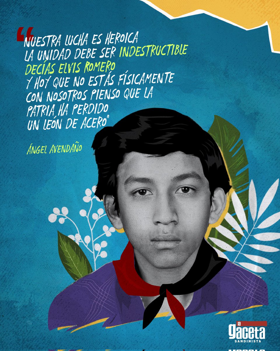 🔴⚫️ Un 18 de agosto de 1961 nació, Elvis Díaz Romero, héroe de la patria, quien a su corta edad fue ejemplo de disciplina y convicción revolucionaria sandinista, e inspiración para sus compañeros de estudio y de lucha.