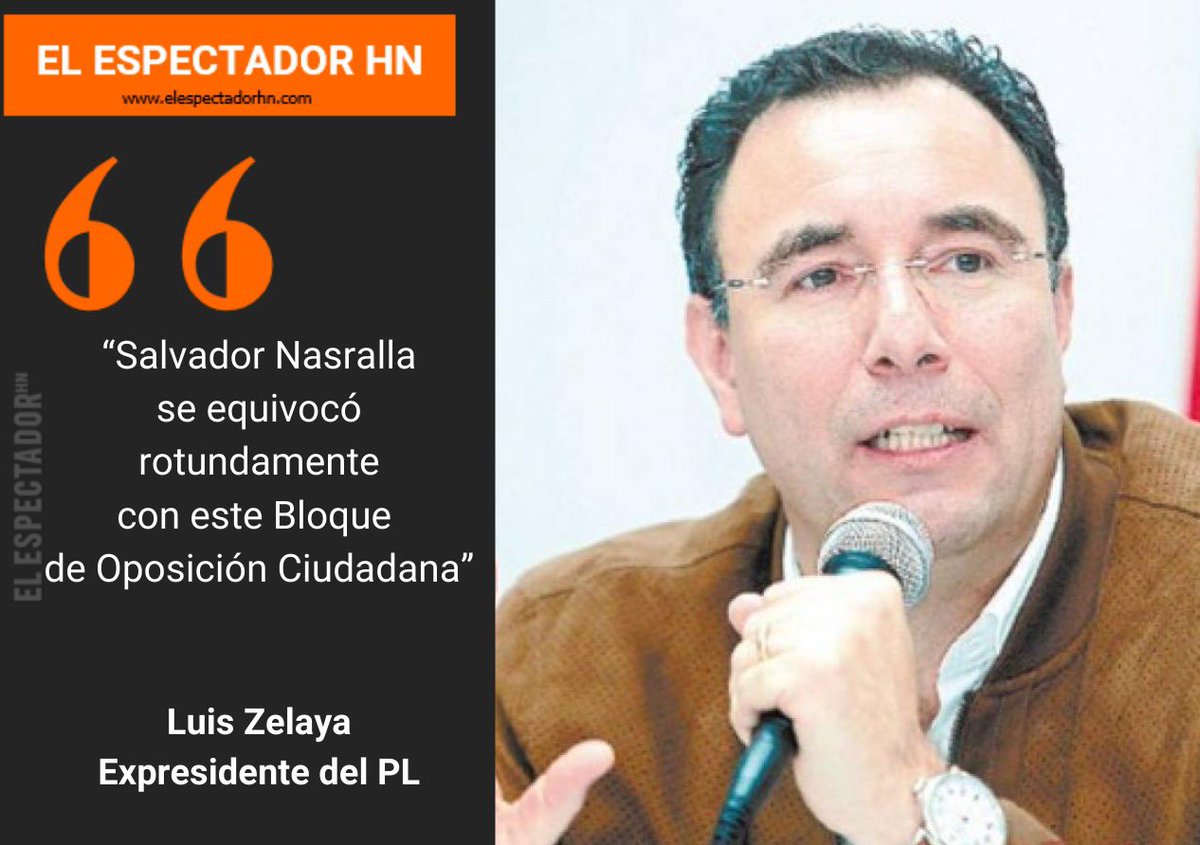 LUIS ZELAYA: “SALVADOR NASRALLA SE EQUIVOCÓ”

El ex candidato presidencial del partido liberal, Luis Zelaya, sigue criticando el recién formado Bloque de Oposición Política, liderado por el designado presidencial Salvador Nasralla, calificándolo como «desafortunado».

Zelaya