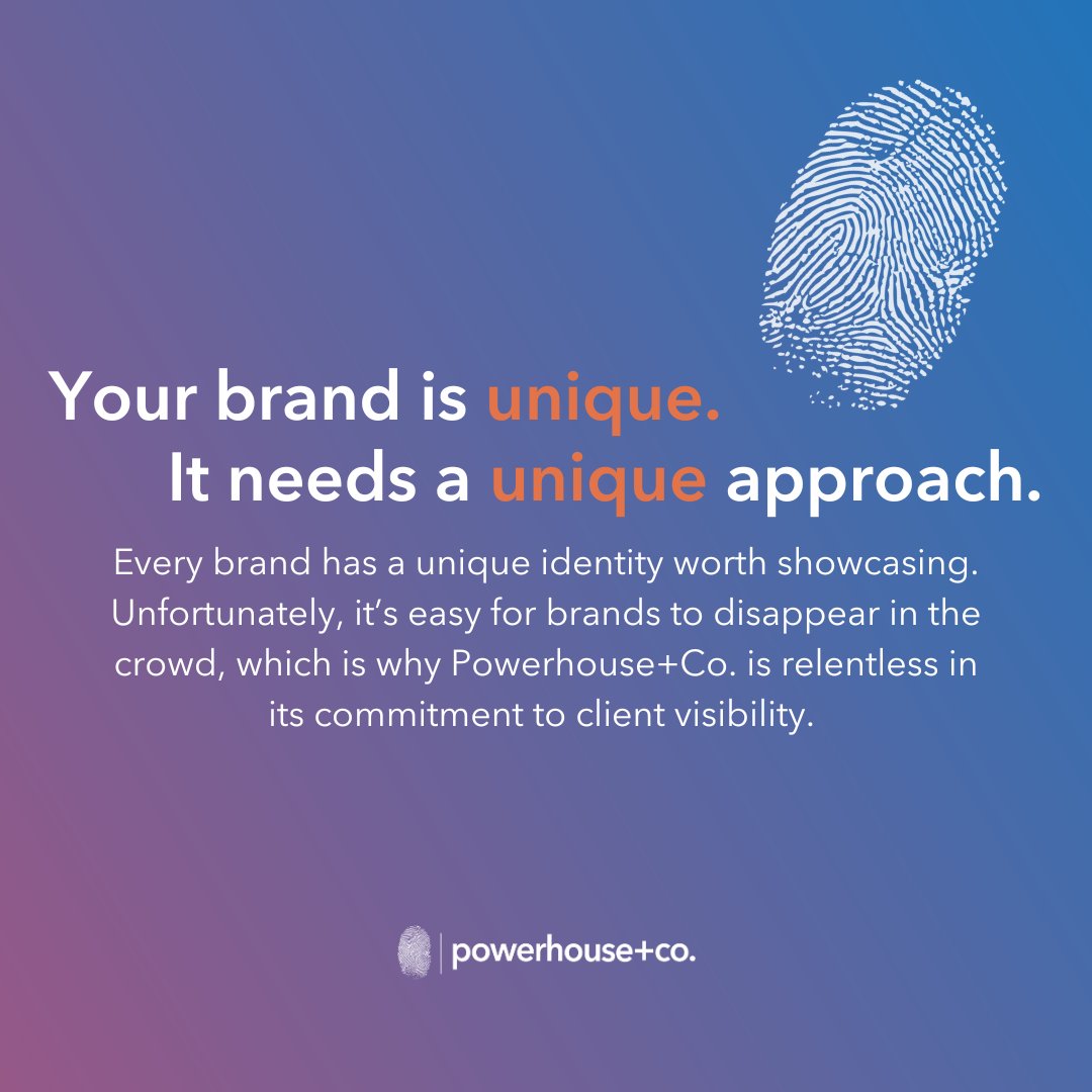 It takes a special communications agency to accentuate the many differences in every company and product. Powerhouse+Co. is that agency, and we are tenacious about trumpeting client individuality and generating awareness.🌟