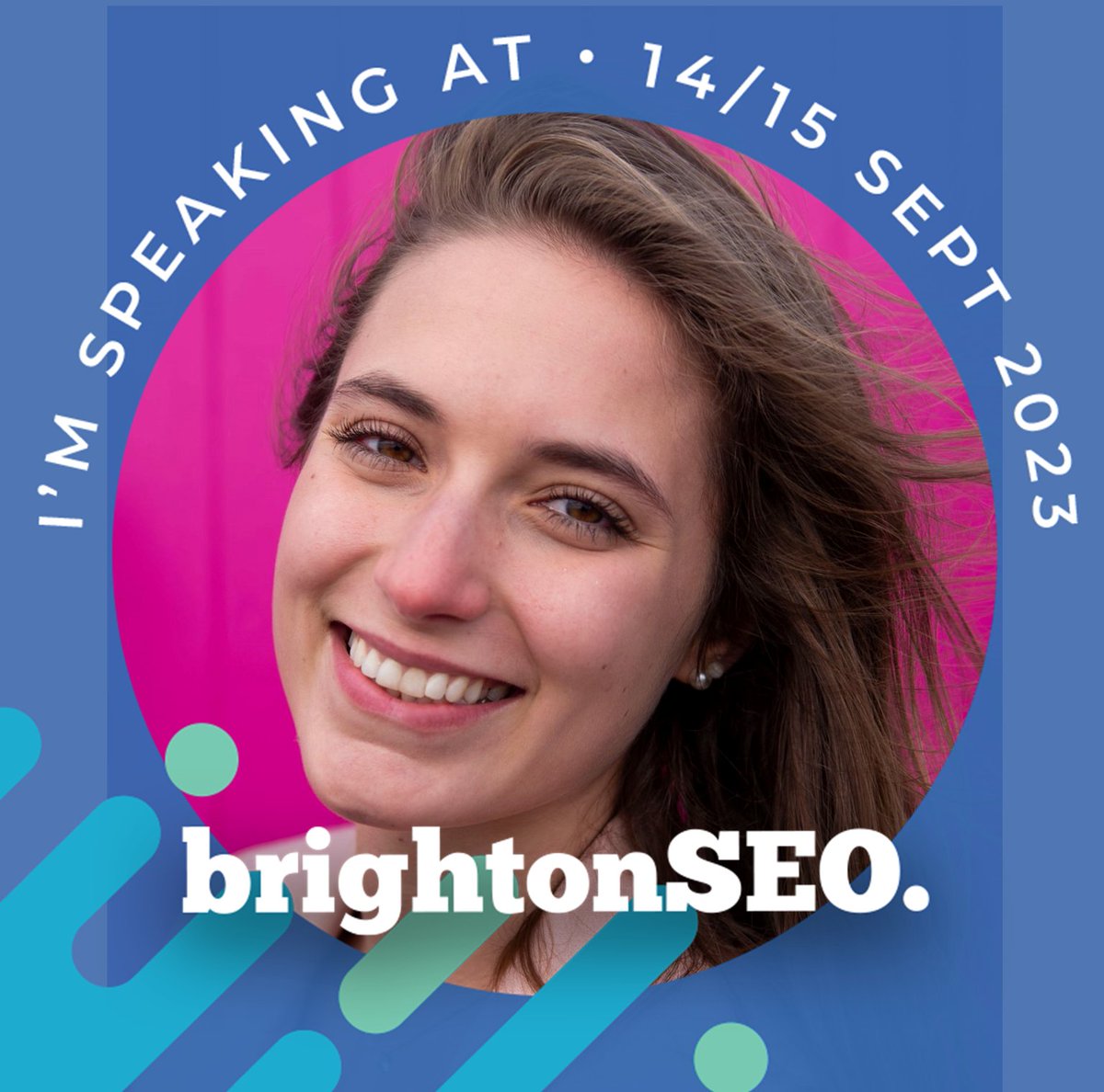 ValentinaStra1's tweet photo. I am excited to announce that I will be speaking at @brightonseo! 

Catch me on the 14th of September chatting about The Psychological Hit of Failure. I'll be sharing my 10 steps to get out of that frustrating failure spiral and go from failure to success. 

See you there! https://t.co/lM8HlAOpAI