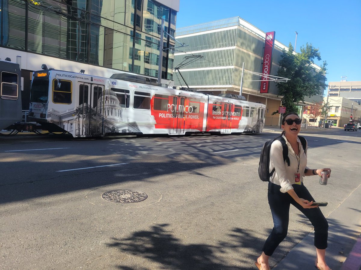 Hope your day is as good as <a href="/lara_korte/">Lara Korte</a>'s when we saw the <a href="/politicoca/">POLITICO California</a> light rail for the first time.