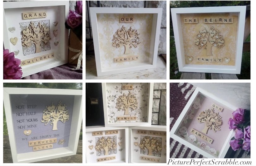 PicPerfScrabble's tweet image. Family Tree Frames…A gift for any Occasion 🤍 check out our website for more! #pictureperfectscrabble 
.
.
#scrabbleframes #scrabbleart #familytree #giftideas #smallirishbusiness #irishmade