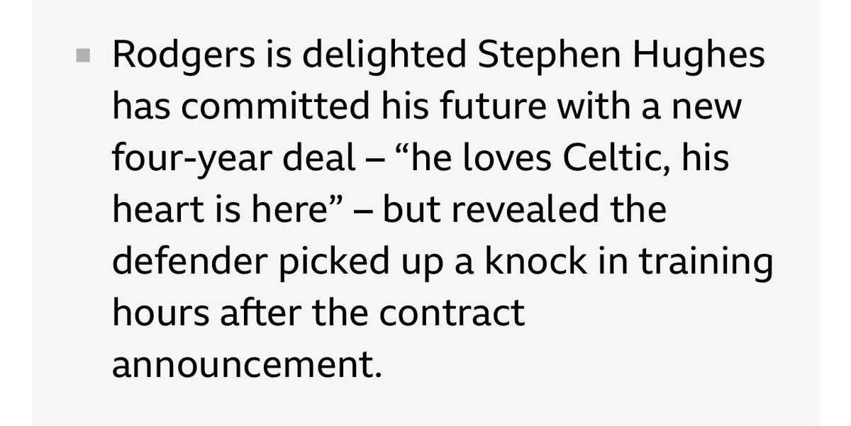 Unexpected news on the BBC website. In a stunning development Stephen Hughes has committed his future to Celtic. Which has led to fevered speculation. Including questions such as, “who the fuck is Stephen Hughes?”😱😉😂