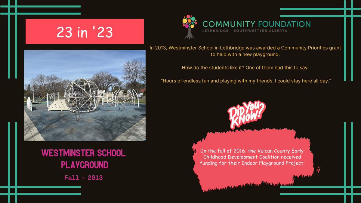 CF_LSA's tweet photo. What are you doing this weekend?
A visit to @TownofNanton #BomberCommandMuseum, @townofmagrath pool, @TownofRaymond #DiscGolfCourse, or Westminster School playground in #YQL could win you $500 in groceries & gasoline with our #23in23 contest!
Details at https://t.co/8Okk1tFQGd https://t.co/2lwVlTHIDs