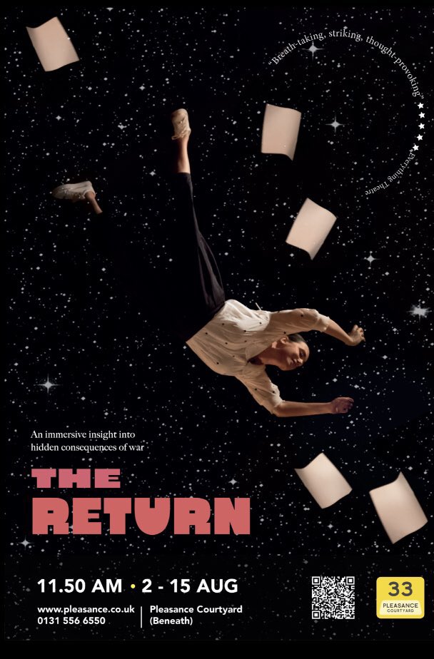 LukeKSActing's tweet photo. @edfringe @newslangprod @LostVoiceGuy @BuffTheplay @BenFensome @le_crass Last show appreciation post goes to @nstanicmann for her incredible one woman show ‘The Return’ - I was blown away by Natasha’s physical presence, audience interaction and her haunting use of sound. Her story is her own, and it was a pleasure to see her tell it. Tour de Force! ⭐️ https://t.co/YrmvWnLa4q